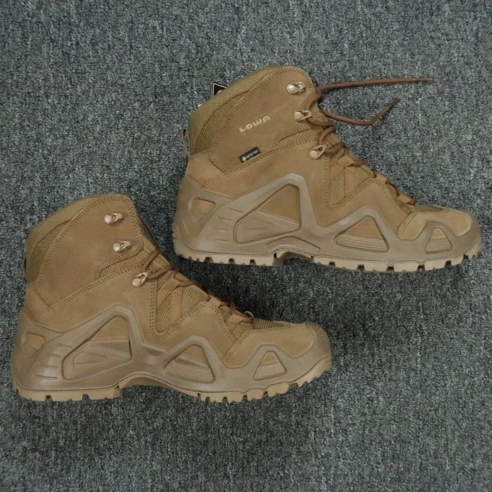 Lowa Boots Mens 12 Coyote Brown Zephyr GTX Mid TF Gore Tex Hiking Task Force